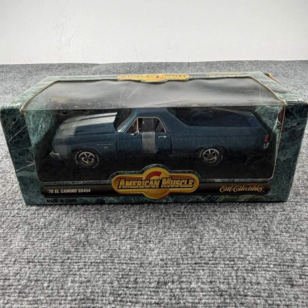 Ertl 1970 El Camino SS454 Diecast 1:18 Blue American Muscle Collector Edition